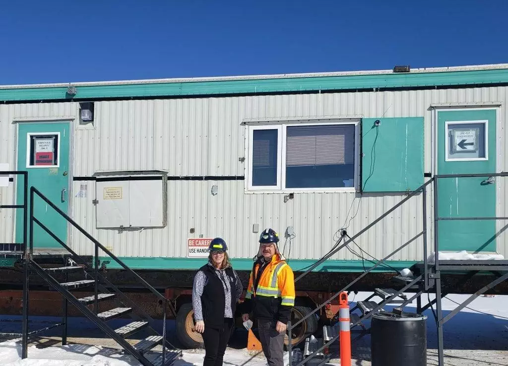 Pat And Darrell In Front Of Meadows Trailer April 01 By Cg